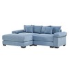 82.6" Oversized Cloud Modular Sectional Couch, Corduroy Fabric, Extra-Wide Armrests, Throw Pillows, Ergonomic Design - 4 of 4