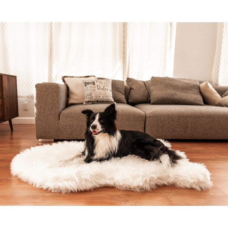 PAW BRANDS PupRug Faux Fur Orthopedic Luxury Dog Bed, 1 of 10