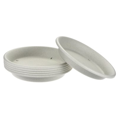 Unique Bargains Indoor Outdoor Plastic Round Flower Drip Tray Plant Pot Saucer 7 Inch 6 Pcs
