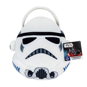 Jazwares Jazzwares Boys' Stormtrooper Plush Treat Pail Halloween Costume Hand Held Props - White - 1 of 2