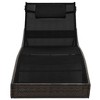 vidaXL Sun Lounger with Pillow Poly Rattan Brown - 3 of 4