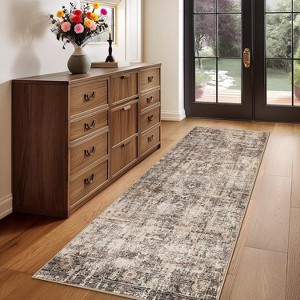 Large Boho Area Rug Soft Farmhouse Indoor Floor Carpet Washable Traditional Rugs for Bedroom Dining Room - 1 of 4