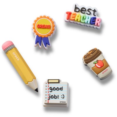 Crocs Jibbitz Best Teacher Shoe Charms 5-Pack