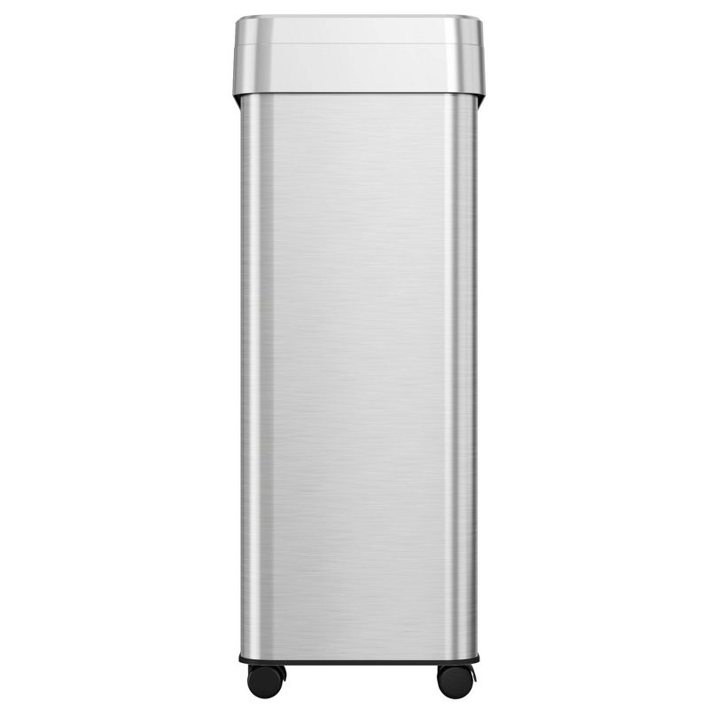 iTouchless Rectangular Trash Can with Wheels and Dual Odor Filters, 5 of 6