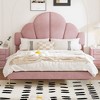 NicBex Queen Upholstered Bed Frame with Elegant Petal Shape Headboard,Platform Bed Frame with Solid Wood Slats Support,Noise-Free,Easy Assembly - 2 of 4