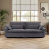 TiramisuBest Beige 3-Seat Knockdown L-Shaped Sectional Sofa with Storage Ottoman and Footrest, Upholstered Combo Couch for Living, Bedroom - 3 of 4