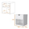 Gulches Modern 1 Drawer Nightstand with Open Shelf Quality Manufactured Wood, Stylish Design for Bedroom Organization - 3 of 4