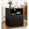 Lyngins 2 Drawers Nightstand with Fast USB C Charging Station,End Table for Bedroom,Living Room - 2 of 4