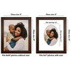 Americanflat 5x7 Picture Frame with Oval Mat Insert and Shatter-Resistant Glass - Signature Collection - 8x10 Picture Frame without Mat - Walnut - 2 of 4