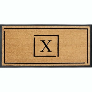 A1HC Natural Coir Monogrammed Doormat, Anti-Shed Treated Durable Front Door Mat for Outdoor Entrance, Easy to Clean Entrymat 24"x48" - 1 of 4