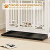 Gulches 43.3" Wooden Dog Crate Furniture for Large Dogs - Double Door Kennel with Divider & Storage Drawers - 4 of 4