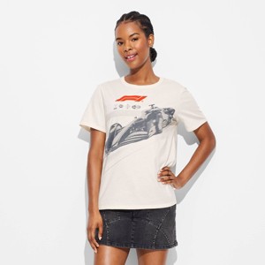 Women's F1 Racing Short Sleeve Graphic T-Shirt - Ivory - 1 of 3