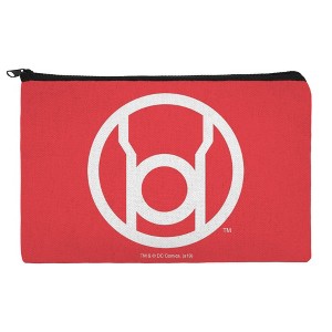 Green Lantern Blackest Night Red Lantern Logo Makeup Cosmetic Bag Organizer Pouch - 1 of 4