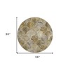 Taupe Beige And Gray Abstract Washable Indoor Outdoor Area Rug - 3 of 4