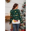 Women's Christmas Sweater Santa Claus - Crewneck Knit Pullover Holiday Ugly Sweater Cozy Long Sleeve Xmas Party Top for Women - 2 of 4