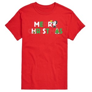 Men's - Peanuts - Merry Christmas Snoopy Short Sleeve Graphic T-Shirt - 1 of 4