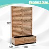 TOAOTBNBO Metal Raised Garden Bed with Trellis and Wheels, Metal Planter Box with Trellis, Garden Box for Climbing Plants, Flower - 2 of 4