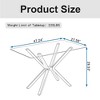 Syemin Rectangle End Table Coffee Table with Tempered Glass Top and Metal Legs for Modern Living Room, Black, 47.24"*27.56"*29.53" - 3 of 4