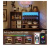 Wine Cabinet Coffee Bar Cabinet with Power Outlets, Glass Holder, RGB LED Lights, 47.24" x 13.39" x 31.5" for Home Use - 3 of 4