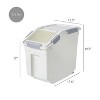 HomeStock Food Storage Container with Measuring Cup, BPA free, 33 LB Pet Food, For Rice - 3 of 4