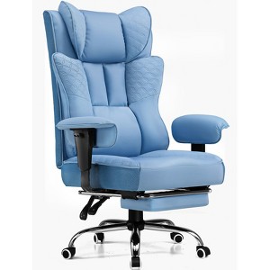 COMHOMA Desk Office Chair 400LBS, Big and Tall Computer Chair, Wide Ergonomic Chair with Footrest - 1 of 4