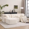 Tiramisubest 98" Sectional Sofas Convertible Chaise Chenille Chesterfield Inspired High Density Compression Cozy Lounger for Living Room - 2 of 4