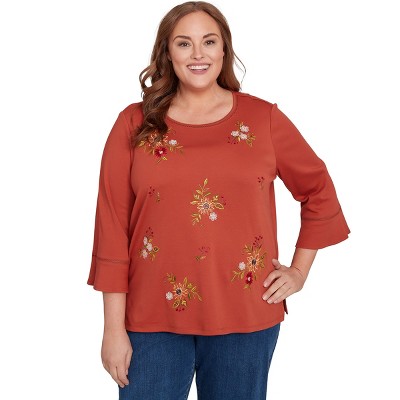 Tossed Floral Flutter Sleeve Top