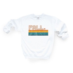 Simply Sage Market Women's Graphic Sweatshirt Retro Fall Stripes - 1 of 2