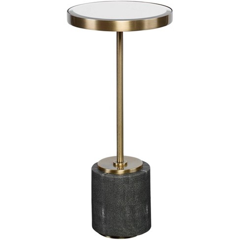 Uttermost Modern Glam Brushed Brass Round Accent Table 11 3/4" Wide Gold Mirror Tabletop for Living Room Bedroom Bedside Entryway - image 1 of 1