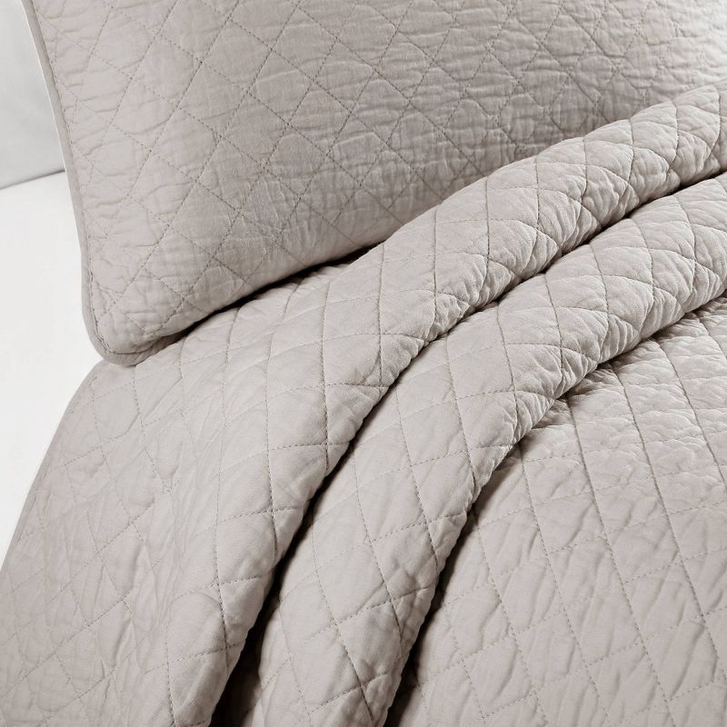 Lush Décor Ava Diamond Oversized Cotton Quilt Set, 4 of 14