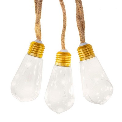 Kurt Adler 35-Light 7 Piece Super Bright LED Vintage Bulb Burlap Lights