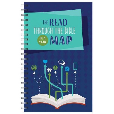 The Read Through the Bible in a Year Map (General) - (Faith Maps) by  Compiled by Barbour Staff (Spiral Bound)