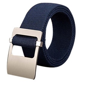 Unique Bargains Gender Neutral Canvas Web Belt with Metal Slide Buckle Width 1 1/2" 1 Pc - 1 of 4