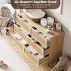 Nasitip 6 Rattan Drawer Dresser for Bedroom, Large Double Dresser with Deep Drawers, Chest of Drawers for Closet with Wide Top - 2 of 4