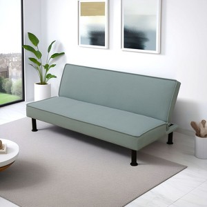 DOMETOUR Modern Armless Calico Sofa Bed – Convertible Sleeper Couch for Living Room, Guest Room or Small Apartment - 1 of 4