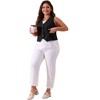 Agnes Orinda Women's Plus Size Sleeveless V-neck Button Down Fashion Vests - 3 of 4