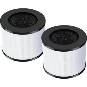 Nispira EPI153 True HEPA Activated Carbon 3-in-1 Replacement Filter Compatible with MOOKA & KOIOS EPI153 EP1153 EPI-153 EP1-153 Air Purifiers, 2 Packs - 1 of 4