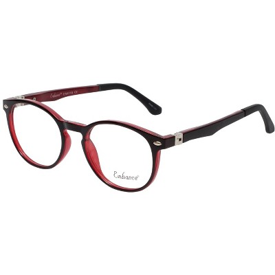 NY Eye Enhance Kids Reading Glasses Glossy Matte Black/Crystal Clear EN4119 46mm