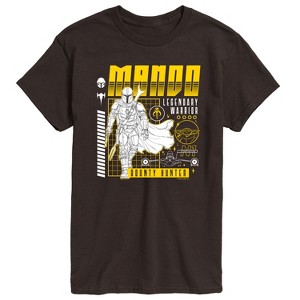 Men's - Star Wars - The Mandalorian Mando Dark Digital Short Sleeve Graphic T-Shirt - 1 of 4