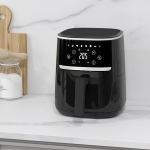 5QT Air Fryer with Easy-View Window, Digital Touch Control, 8 Presets, Nonstick Dishwasher-Safe Basket, Healthy Low-Oil Cooking, 1500W - 1 of 4