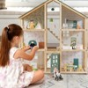 Tiny Land® Sweetwood Evergreen Dollhouse & 5-Piece Poseable Wooden Dolls Family Set - 2 of 4