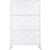 CAVINAS Patio Privacy Screen Modern Metal Fence Panels with Leaf Pattern for Outdoor Decor, 76" H×48" W - 3 of 4