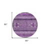 Purple Eggplant And Gray Southwestern Washable Indoor Outdoor Area Rug - 3 of 4