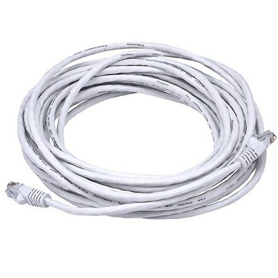 Monoprice Cat5e Ethernet Patch Cable - 25 Feet - White | Network Internet Cord - RJ45, Stranded, 350Mhz, UTP, Pure Bare Copper Wire, 24AWG