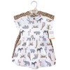 Hudson Baby Infant and Toddler Girl Cotton Short-Sleeve Dresses 2pk, Modern Pink Safari, 3-6 Months - 2 of 2