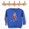Skiing Bear Watercolor - Toddler Graphic Sweatshirt - 2 of 4