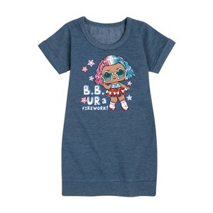 Girls' - LOL Surprise! - 4th of July Graphic Short Sleeve Fleece Dress - 1 of 4