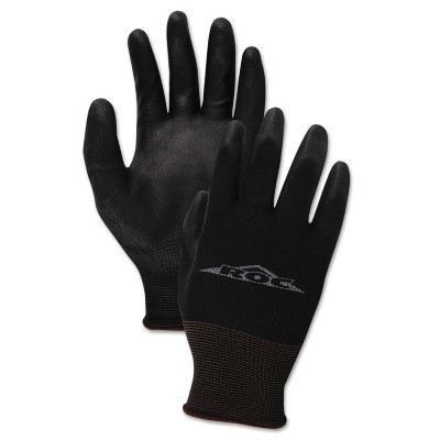 Boardwalk PU Palm Coated Gloves Black Size 11 (2X-Large) 1 Dozen 0002811