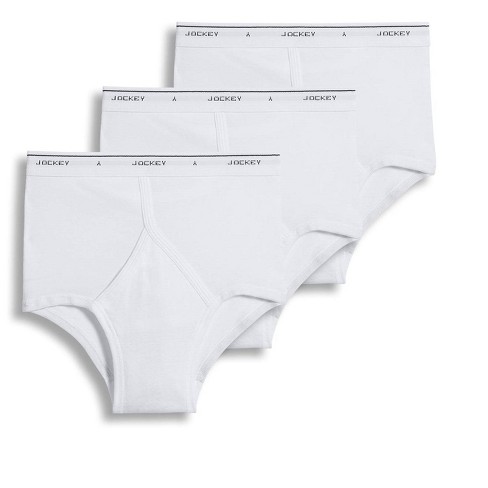 Jockey Men's Classic Full Rise Brief - 3 Pack 44 Diamond White : Target