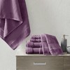 Vynxaria Purple 6 Piece Cotton Bath Towel Set - 2 of 4